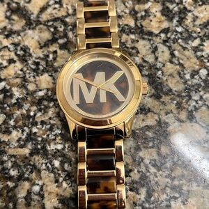 Michael Kors Gold and Tortoise Watch